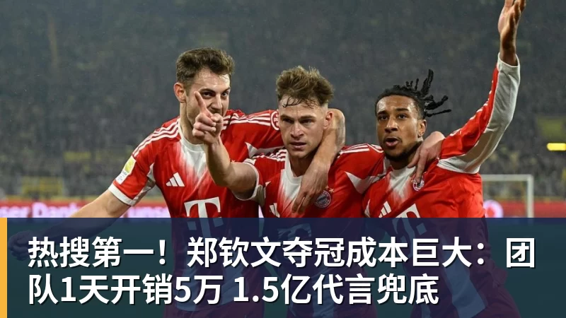 热搜第一！郑钦文夺冠成本巨大：团队1天开销5万 1.5亿代言兜底