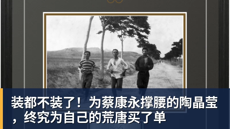 装都不装了!为蔡康永撑腰的陶晶莹,终究为自己的荒唐买了单